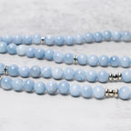 Fortune Jewel 108 Mala Beads Aquamarine Healing Bracelet