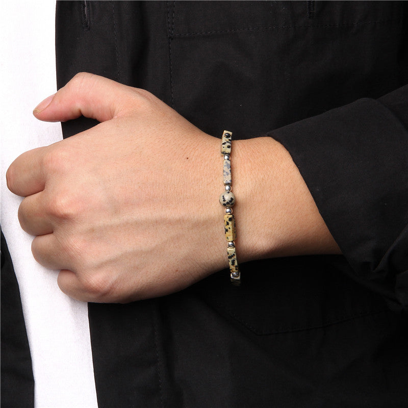 Fortune Jewel Natural Crystal Amethyst Tiger Eye Spiritual Balance Bracelet