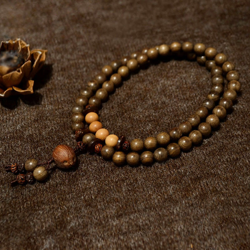 Fortune Jewel Tibetan Sandalwood Protection Charm Mala Bracelet
