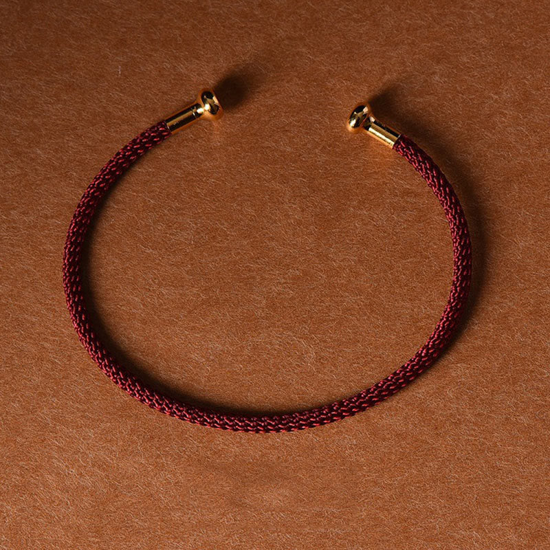 Fortune Jewel Simple Design Handmade Luck Braid String Cuff Bracelet