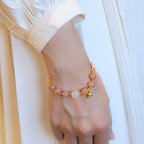 Fortune Jewel Sun Stone Golden Silk Jade Lily of the Valley Charm Positive Bracelet Bangle