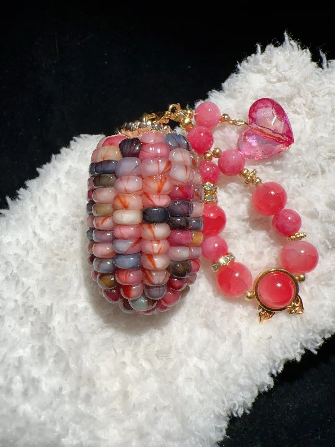 Colorful Cute Chubby Natural Handmade Corn Charms for Fidgeting