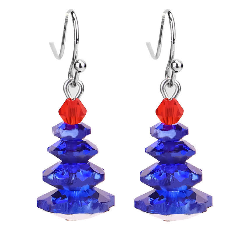Fortune Jewel Various Crystals Christmas Tree Amethyst Peace Healing Drop Earrings