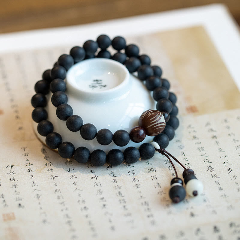 Fortune Jewel Tibetan Double Layer Cypress Bodhi Lotus Healing Bracelet