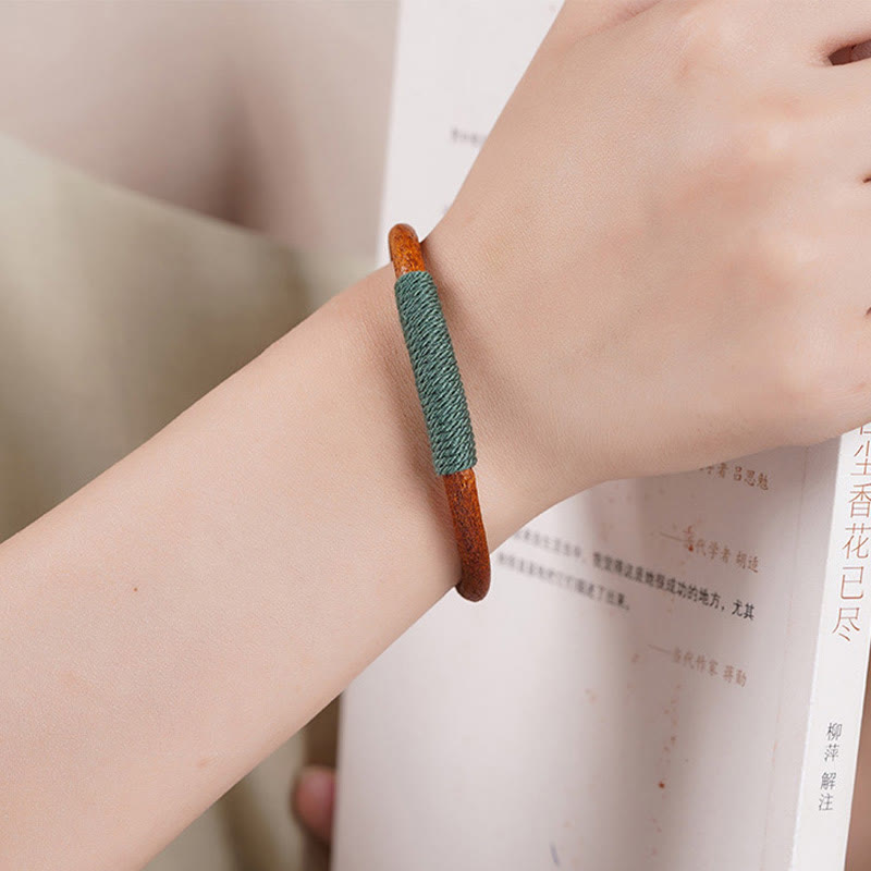 Fortune Jewel Tibetan Leather Handmade Five Elements Luck Braid String Buckle Bracelet