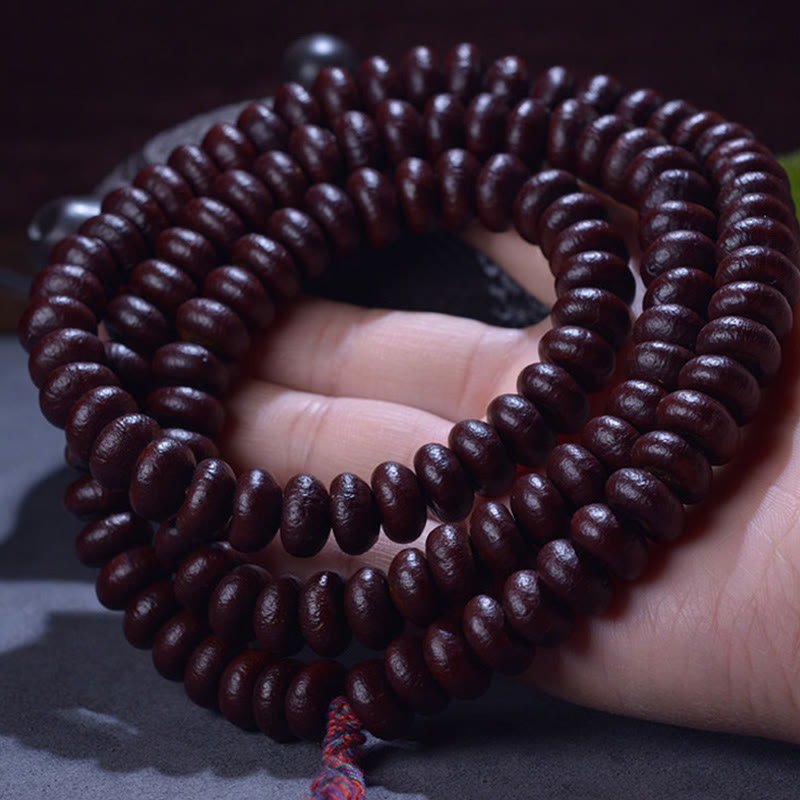 Fortune Jewel Natural Tibet 108 Mala Beads Purple Bodhi Seed Wealth Bracelet