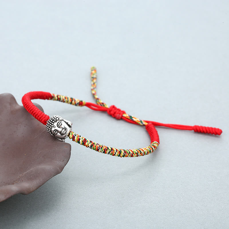 Fortune Jewel Handmade Colorful King Kong Knot Buddha Serenity String Bracelet