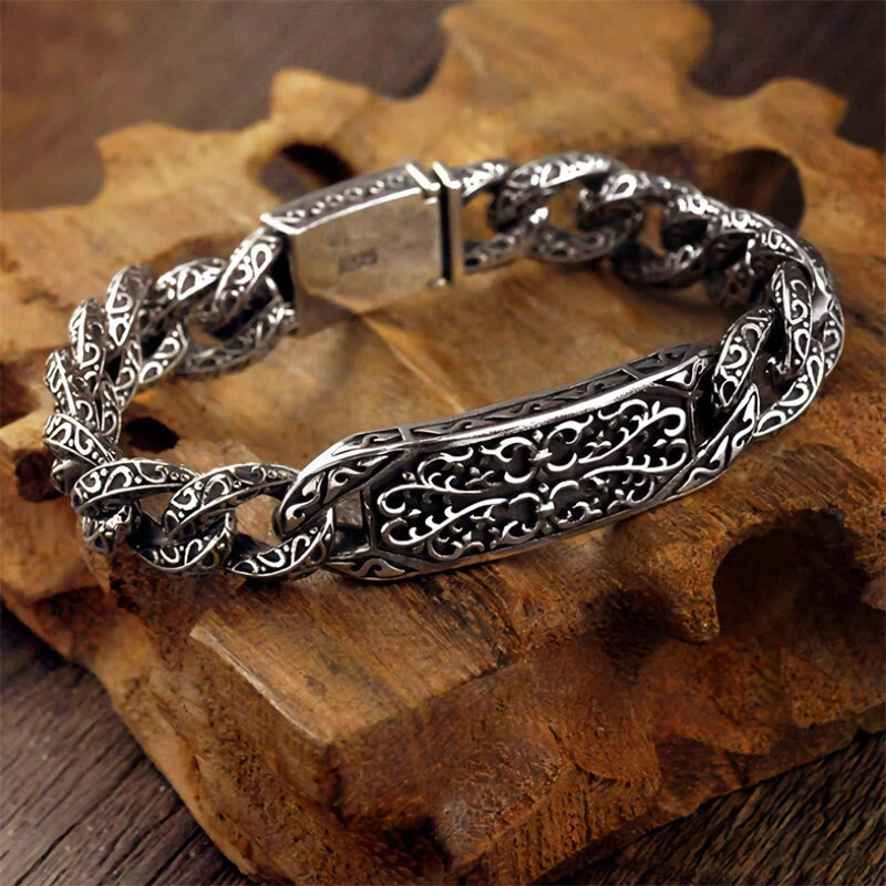 Fortune Jewel Vintage Patterns Engraved Healing Bracelet