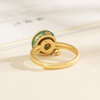 Yin Yang Copper Luck Wealth Rotatable Ring Fortune Jewel