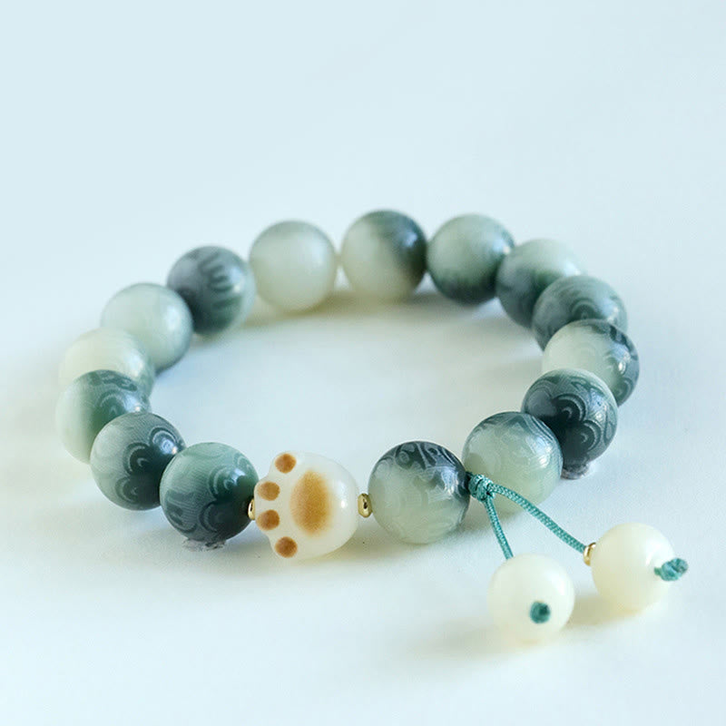 Fortune Jewel Bodhi Seed Om Mani Padme Hum Carved Harmony Bracelet