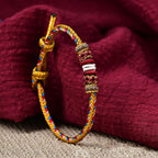 Fortune Jewel Handmade Dunhuang Color Luck Braid String Bracelet
