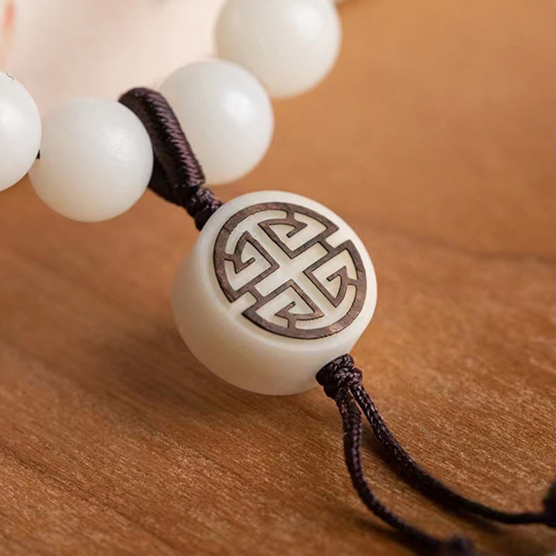 Fortune Jewel Natural Green Sandalwood Bodhi Seed Soothing Bracelet