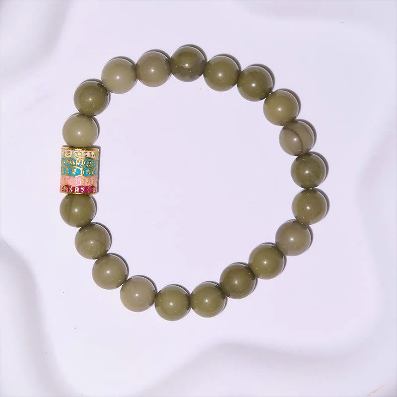 Fortune Jewel Natural Alashan Agate Encourage Bracelet