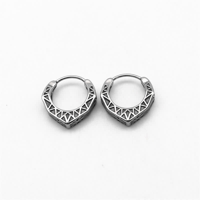 Fortune Jewel Viking Hoop Titanium Steel Balance Earrings