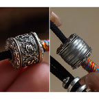 Fortune Jewel Tibetan Om Mani Padme Hum Carved Amulet Double Wrap Bracelet