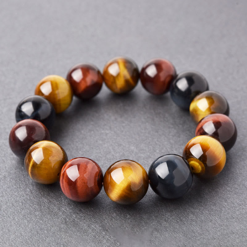 Fortune Jewel Natural Tiger Eye Positive Protection Bracelet
