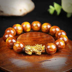 Fortune Jewel Lucky Golden Tiger Eye Abundant Pixiu Bracelet