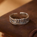 Fortune Jewel Copper Coin Wealth Luck Ring