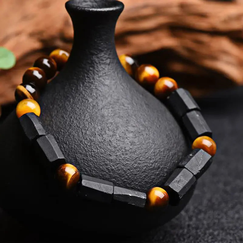 Fortune Jewel "May Confidence Guide Your Way" Black Tourmaline Bracelet Includes Gift Message Card Fortune Jewel