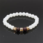 Fortune Jewel Natural White Jade Protection Bracelet