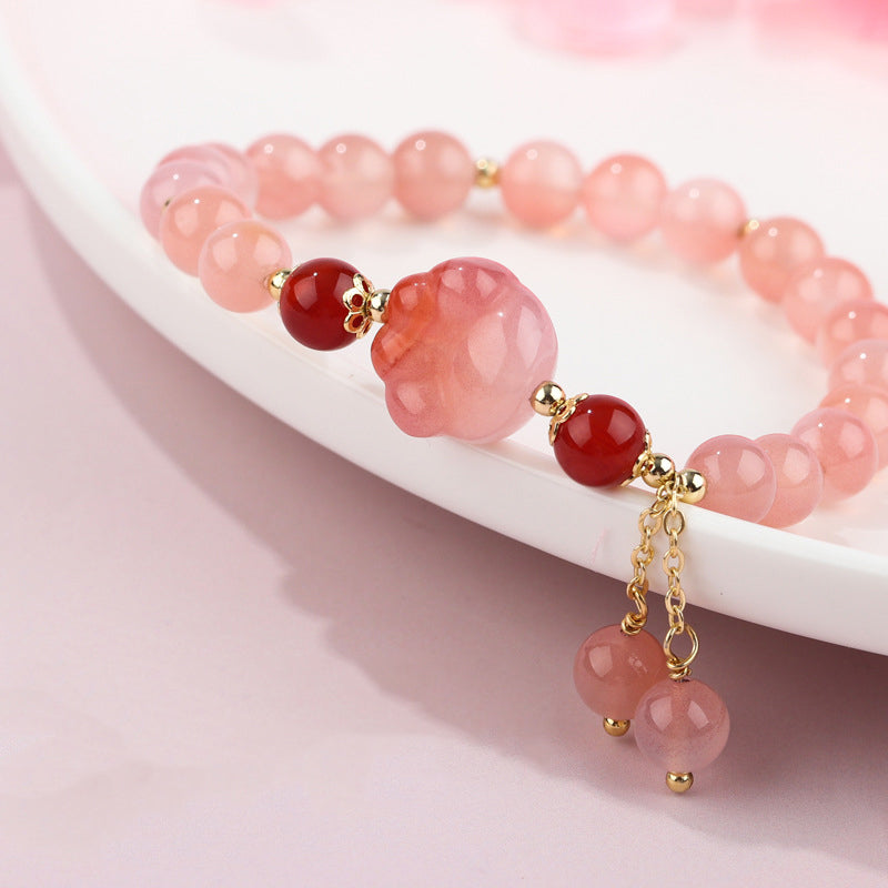 Fortune Jewel Natural Yanyuan Agate Cat Claw Paw Positive Bracelet