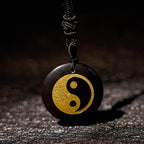 Fortune Jewel Various Crystal Amethyst Tiger Eye Green Aventurine Yin Yang Spiritual Necklace Pendant