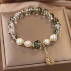 Fortune Jewel Green Phantom Pearl Self-acceptance Charm Bracelet