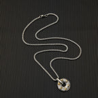 Fortune Jewel Tibetan Om Mani Padme Hum Peace Buckle Creativity Necklace Pendant