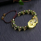 Fortune Jewel Natural Citrine Pixiu Wealth Protection Bracelet