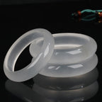 Fortune Jewel Natural Translucent Golden Silk Jade Wealth Luck Bracelet Bangle