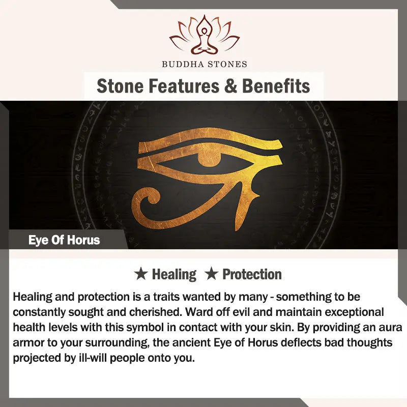 Fortune Jewel Eye Of Horus Crystal Protection Adjustable Ring Fortune Jewel