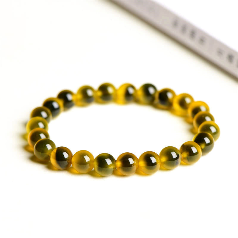 Fortune Jewel Natural Colorful Candy Agate Harmony Strength Bead Bracelet