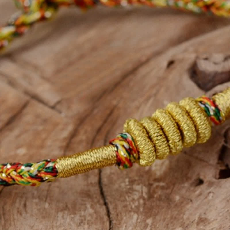 Fortune Jewel Handmade Colorful King Kong Knot Protection Braid String Bracelet