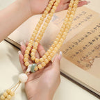 Fortune Jewel Natural Bodhi Seed Lotus Dzi Bead Peace Harmony Charm Bracelet Fortune Jewel