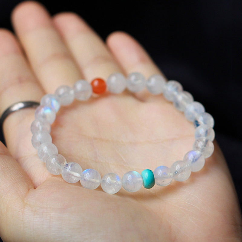 Fortune Jewel Moonstone Calm Healing Positive Bracelet