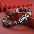 Fortune Jewel Tibetan Nine-Eye Dzi Bead Three-eyed Dzi Bead Liuli Glass Bead Wealth Bracelet