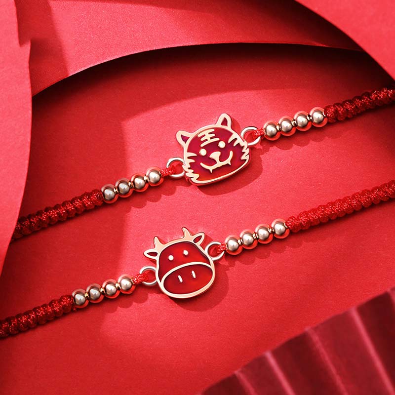 Fortune Jewel 12 Chinese Zodiac Lucky Red String Bracelet