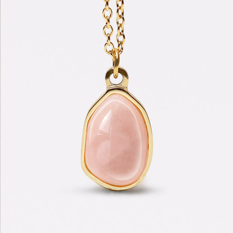 Fortune Jewel Natural Green Aventurine Amethyst Rose Quartz Blessing Necklace Pendant