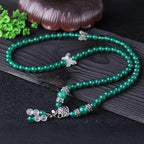 Fortune Jewel Natural Green Agate Butterfly Support Bracelet