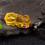Fortune Jewel FengShui Citrine PiXiu Wealth Necklace Pendant