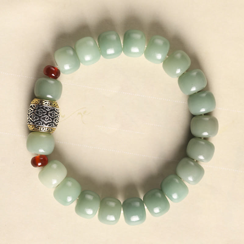 Fortune Jewel Bodhi Seed Auspicious Cloud Fu Character Bead Peace Bracelet
