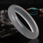 Fortune Jewel Natural Translucent Golden Silk Jade Wealth Luck Bracelet Bangle