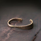 Fortune Jewel Simple Design Wrapped Brass Copper Luck Wealth Adjustable Cuff Bracelet