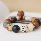 Fortune Jewel Bodhi Seed Lotus Wisdom Peace Wrist Mala Bracelet