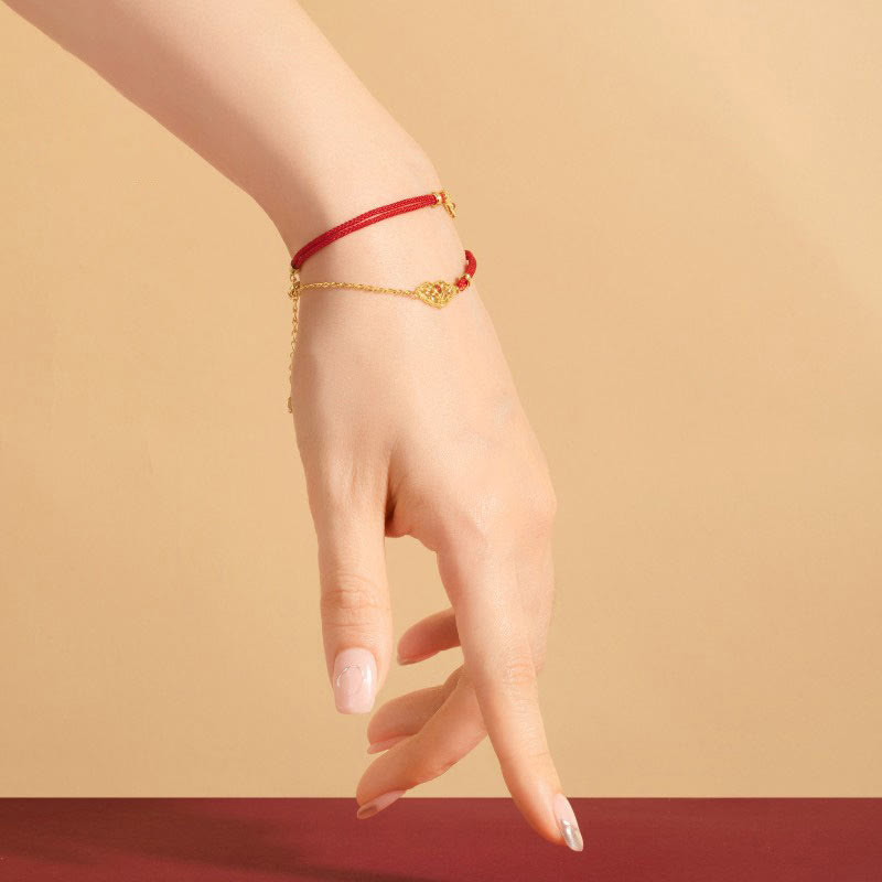 Fortune Jewel Lock of Good Wishes Luck Strength Chain Bracelet