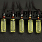 Fortune Jewel Heart Sutra Citrine Happiness Strength Necklace Pendant