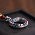 Fortune Jewel Koi Fish Peace Buckle Copper Wealth Luck Necklace Pendant