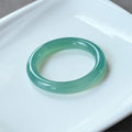 Fortune Jewel Natural Green Chalcedony Strength Bangle Bracelet