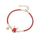 ❗❗❗A Flash Sale- Fortune Jewel 925 Sterling Silver Year of the Dragon Natural Red Agate Dragon Attract Fortune Fu Character Strength Bracelet Necklace Pendant Earrings