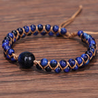 Fortune Jewel Divine Blue Tiger Eye Stone Protection Bracelet